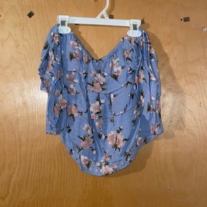 American Eagle Flow Blouse with Attached Sleeves